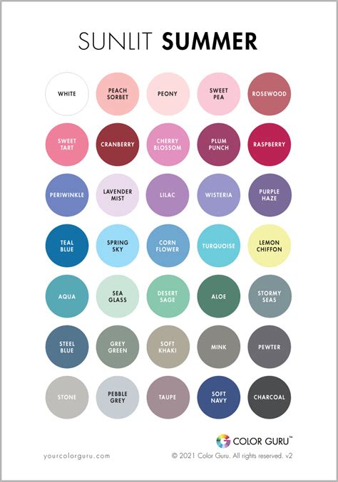 The Color Guide For Calm Summer