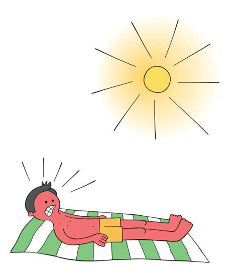 Sunburnt Man Beach Illustrations Royalty Free Vector Graphics And Clip