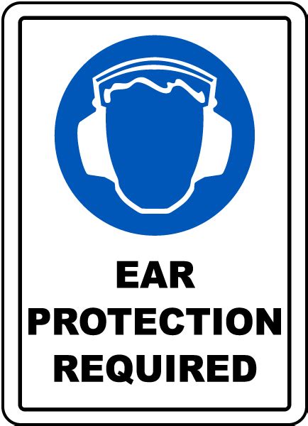 Ear Protection Required Floor Sign R2961 By