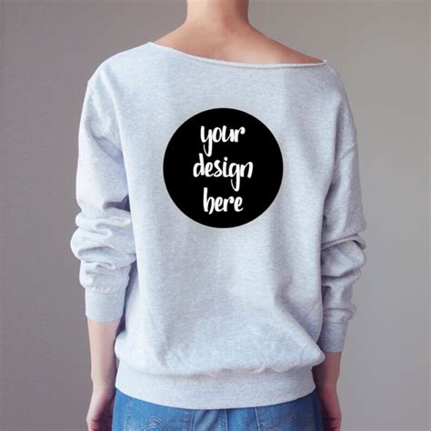 Design Your Own Sweatshirt Oversize Sweater Off Shoulder Etsy