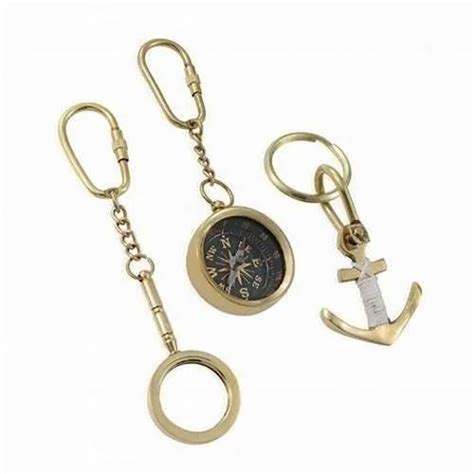 Crafts International Gold Brass Combo Of Telescope Magnetic Compass