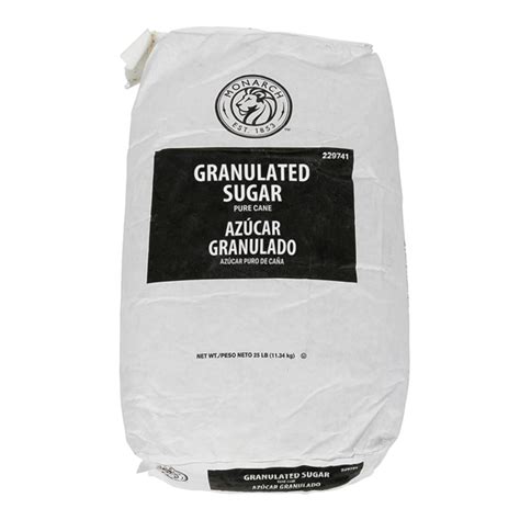 Monarch Granulated White Cane Sugar 25 Lb Us Foods Chefstore