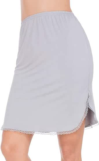 Mancyfit Half Slips For Women Underskirt Short Mini Skirt With Floral Lace Trim At Amazon Women