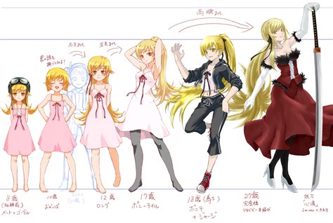 Oshino Shinobu Hachikuji Mayoi And Kiss Shot Acerola Orion Heart Under Blade Monogatari And