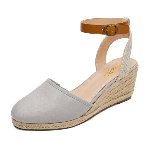 Dream Pairs Dream Pairs Womens Ankle Strap Espadrilles Wedge Sandals