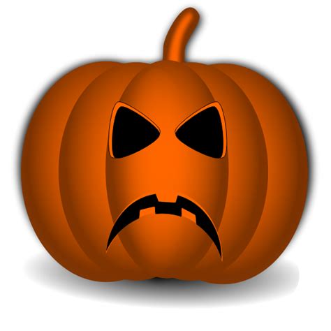 Angry Halloween Pumpkin Vector Illustration Free Svg