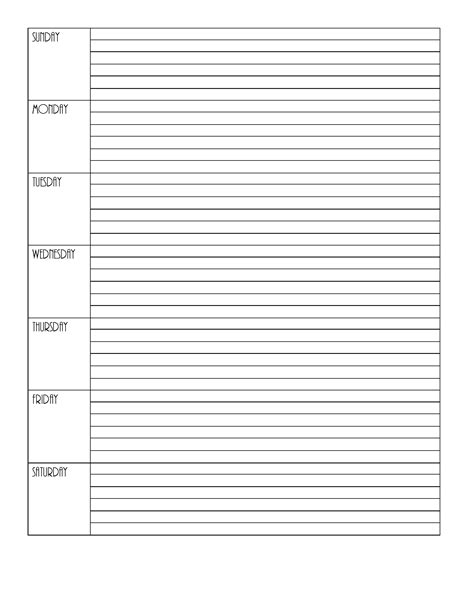 Blank Weekly Calendar Editable Pdf Word Or Image Blank Weekly