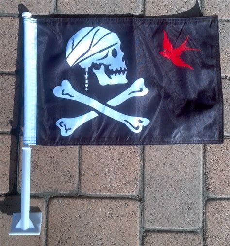 Captain Jack Sparrows Pirate Car Flag 12in X 18in Premium