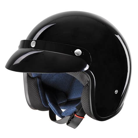 What is the best low profile motorcycle helmet? Vintage Retro 3/4 Open Face Motorcycle Helmet DOT Approved ...