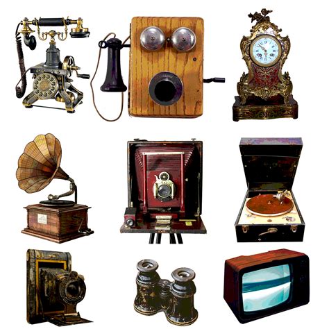 Old Objects And Antiques Clip Art Vintage Technology And Transportation