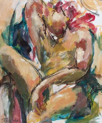 Abstract Artists International Relaxed Male Nude Acrylic Abstract