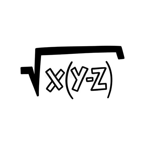 Mathematical Equation Formula Vector Black And White Stock