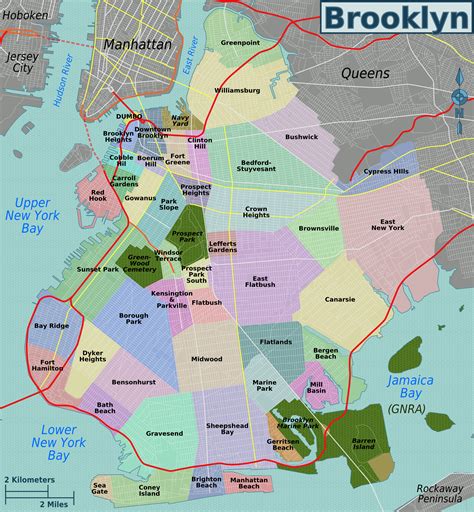 Brooklyn Neighborhoods Map Brooklyn Mappery