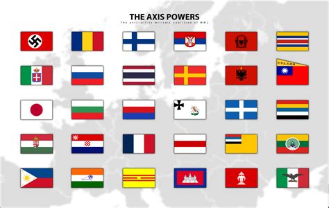 Flags Of The Axis Powers Their Allies And Puppets Ww2 Rvexillology