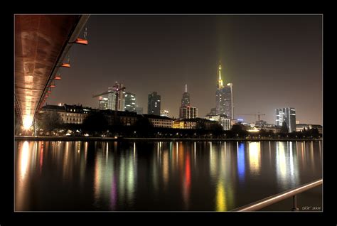 Frankfurt Skyline By Night Foto And Bild Deutschland Europe Hessen