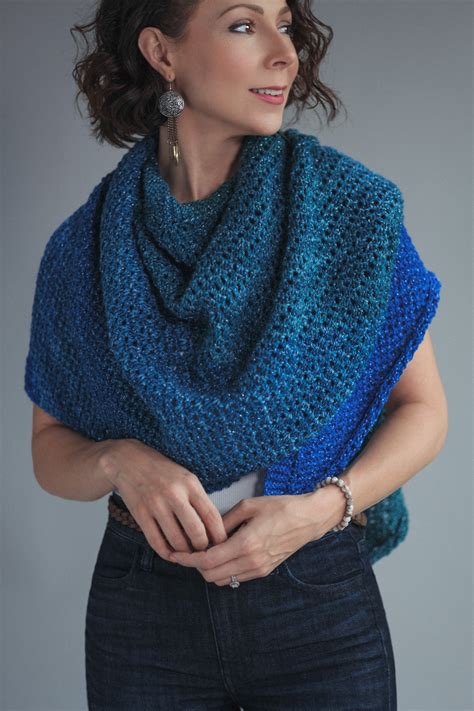 Palette Shawl Easy Beginner Knitted Wrap Pattern Expression Fiber