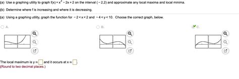 Solved Use Graphing Utility To Graph Fx On The Interval 22 And