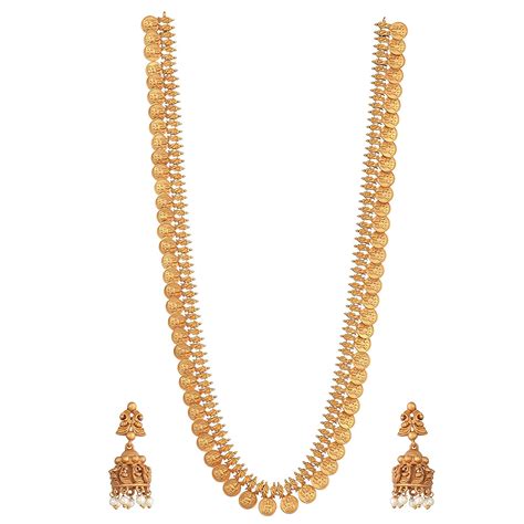 Buy Tarinika Indian Traditional Antique Gold Plated Necklace Set For