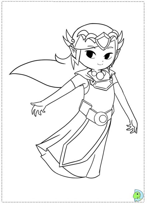 Featuring characters like princess zelda, link, and villain ganondorf. The Legend of Zelda Coloring page- DinoKids.org