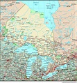 Ontario, Canada Political Wall Map | Maps.com.com