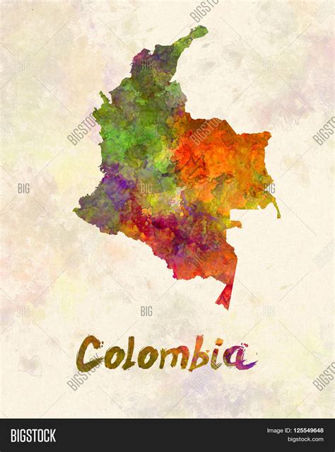 Colombia Map Artistic Image And Photo Free Trial Bigstock