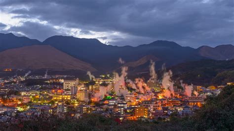 Beppu Japan Cityscape With Hot Stock Footage Video 100