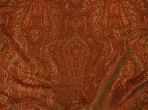 Exquisite Italian Etro Paisley 100 Umber Silk Designer Fabric
