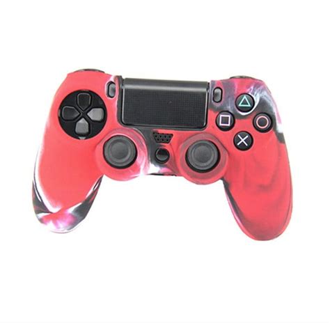 Silicone Case Skin Camouflage Red Ps4 Controller