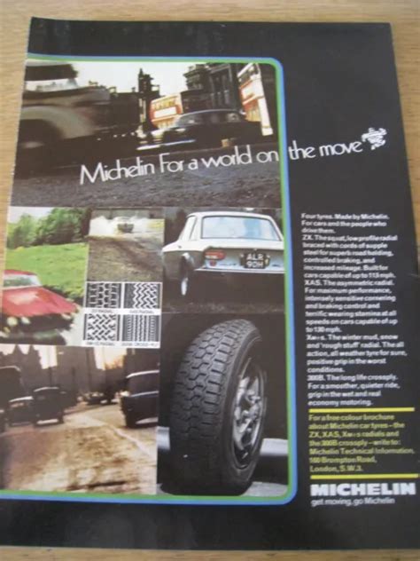 Michelin Tyres World On The Move 1970 Poster Advert A4 Size File W 2