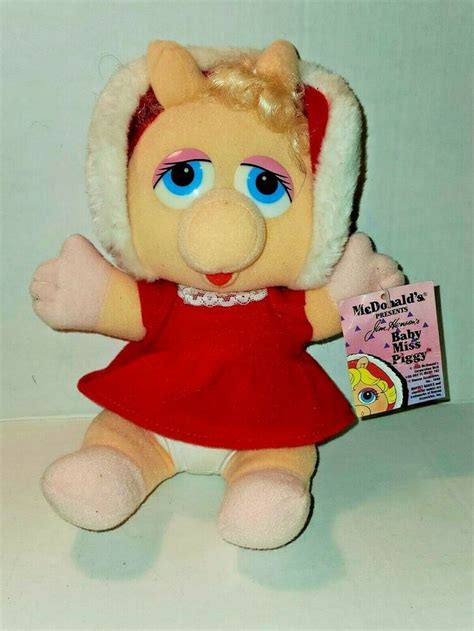 Baby Miss Piggy Mcdonalds 1988 Plush Stuffed Animal Toy Muppet Vintage