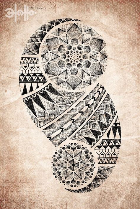 Geometric Tribal Tattoo Tattoos Dotwork Pointillism Pattern Mandala