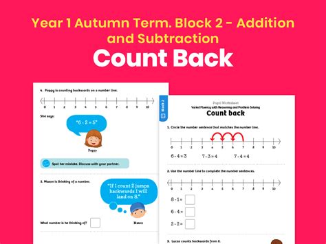 Y1 Autumn Term Block 2 Count Back Maths Worksheets Teaching Resources