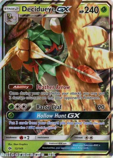 Check spelling or type a new query. Decidueye GX 12/149 Sun & Moon Ultra-Rare Rare Mint ...
