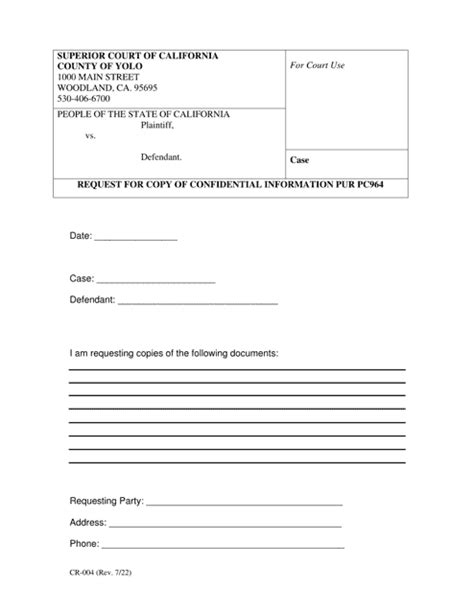 Form Cr 004 Fill Out Sign Online And Download Printable Pdf County