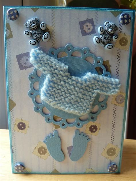 Congratulations on the arrival of your son! woollycrafts: Baby Boy Card