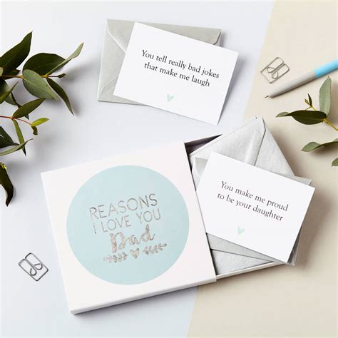 Personalised Foiled Reasons I Love Dad Notes By Martha Brook