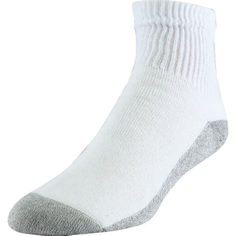 Gildan Mens Heavyweight Cushion Sole White Ankle Socks 10 Pack
