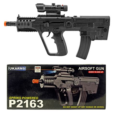 P2163 Spring Powered Airsoft Gun Black