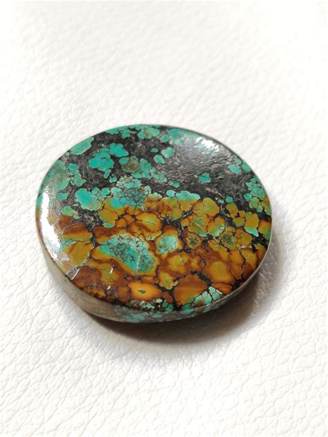 Beautiful Natural Turquoise Cabochon Round Cut Turquoise Etsy