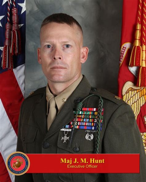 Major John M Hunt 1st Marine Division Biography