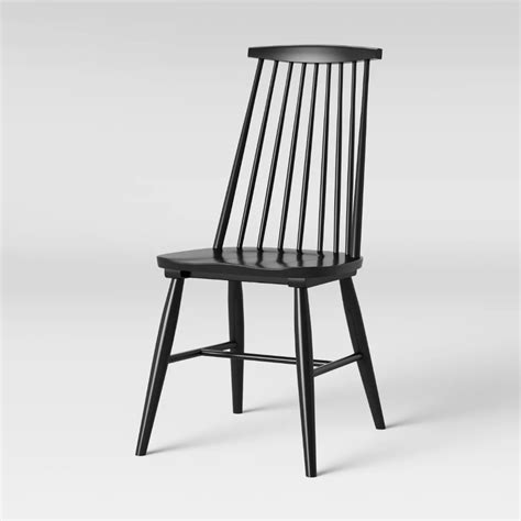 Natural chair seat with black frame. Harwich High Back Windsor Dining Chair Black - Threshold ...
