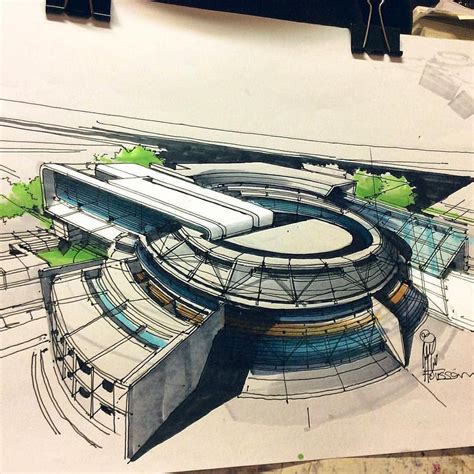 Amazing Architecture On Instagram “architectural Sketch By Hossein El