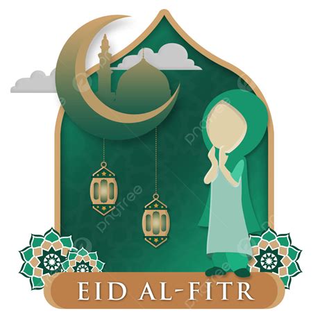 Eid Al Fitr 2023 Png Transparent Muslim Cartoon Prayer Eid Al Fitr Png