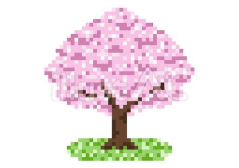 Free Vectors Cherry Blossom Pixel Art Cherry Tree