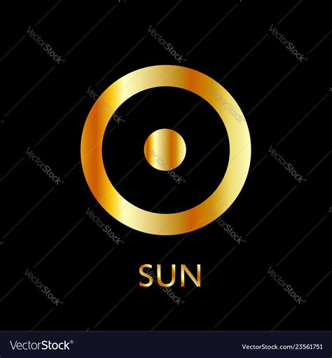 Zodiac And Astrology Symbol Of The Planet Sun Vector Image