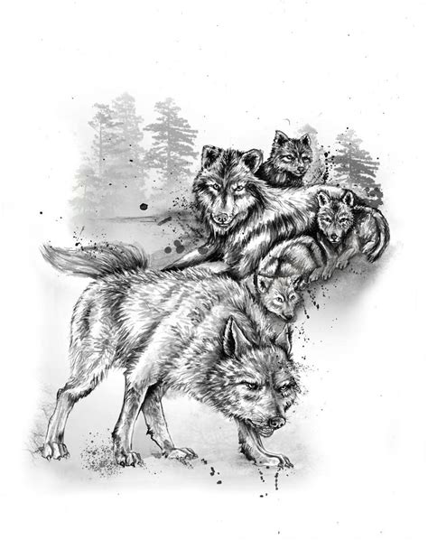 Entry 7 By Doryanna For Design A Wolf Pack Tattoo Freelancer