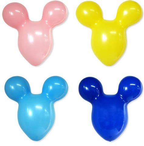 50pcs Large Mickey Head And Ears Latex Balloons Kids Birthday Wedding