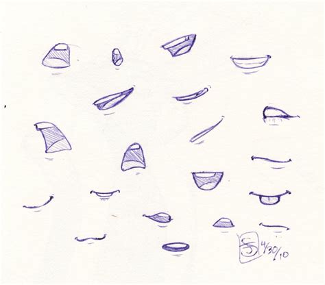 Anime Mouth Drawings Anime Manga Mouths By Brp On Deviantart