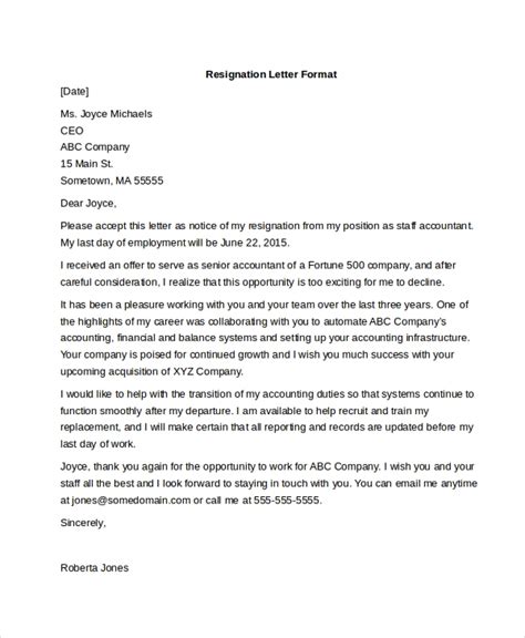 Microsoft Resignation Letter Template For Your Needs Letter Template