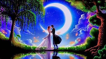 Kiss Wallpapers Lovely Happy Kissing Romantic Moon